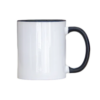 Caneca interior e alça colorida 325ml (Preta )