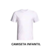 Camiseta branca Infantil 100% poliéster