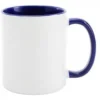 Caneca interior e alça colorida 325ml (Azul escuro)